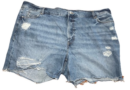 High rise distressed cutoff - distressed,